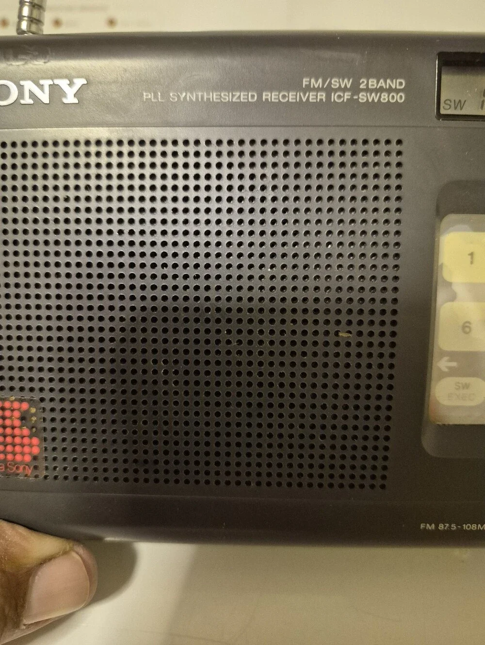 Sony Portable Shortwave/FM Receiver Radio - Black